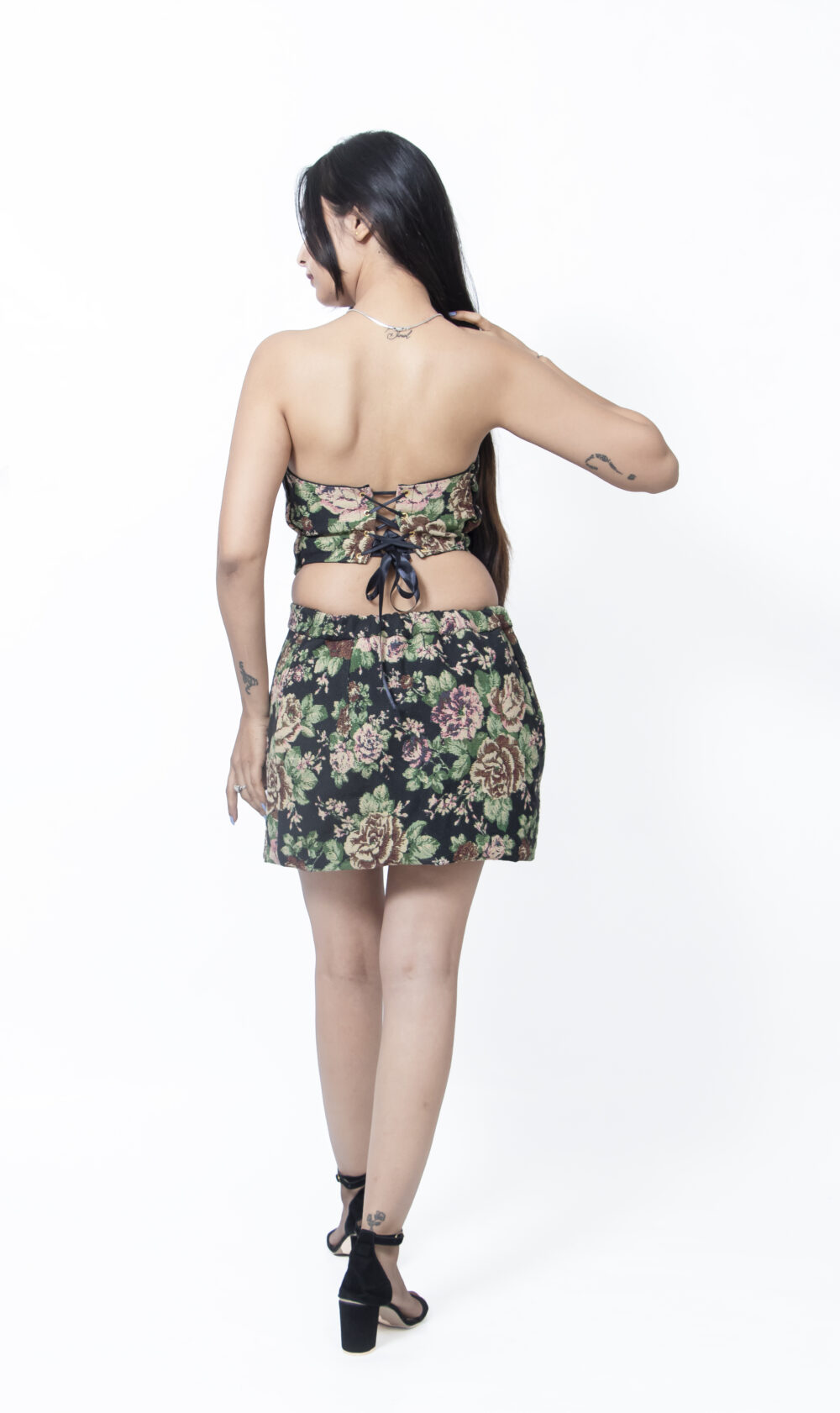 Vintage Floral Corset Co-ord Set - Image 3