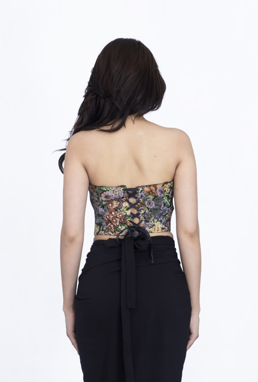 Floral corset & Black Skirt Set - Image 4