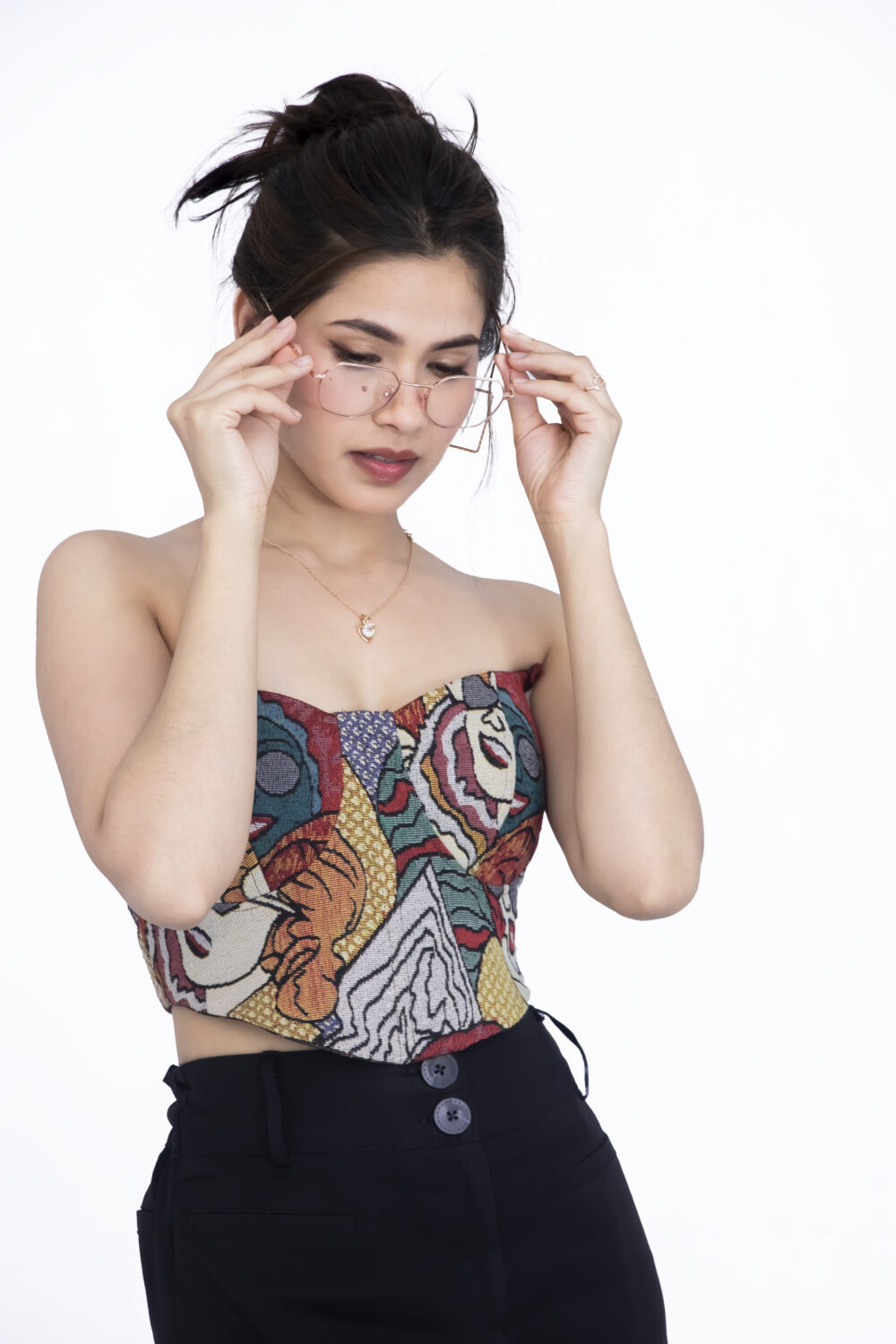 Jungle Jacquard Corset Top - Image 2
