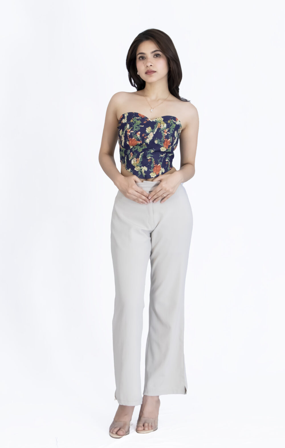 Roses Denim Corset Top - Image 2