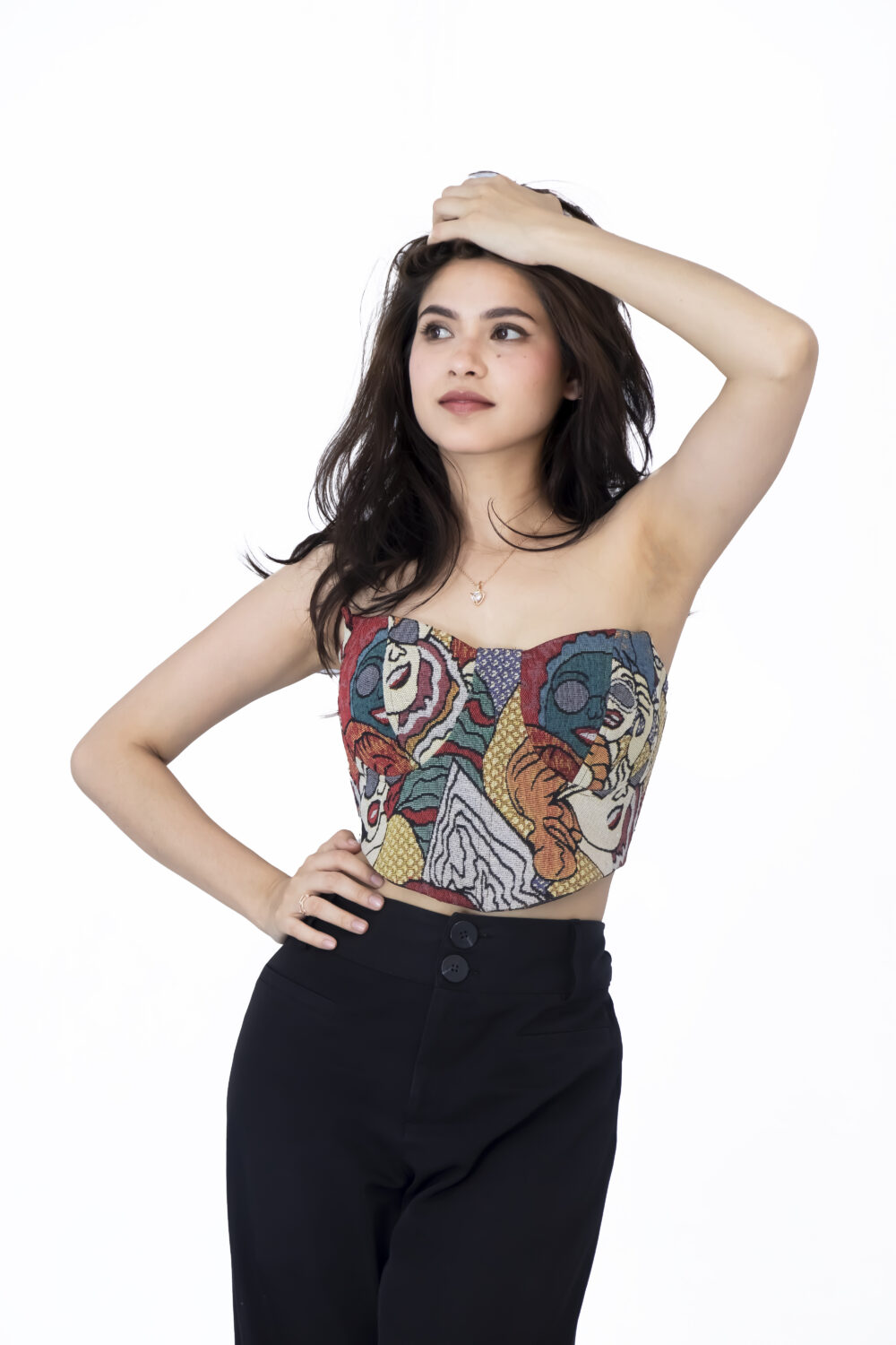 Jungle Jacquard Corset Top